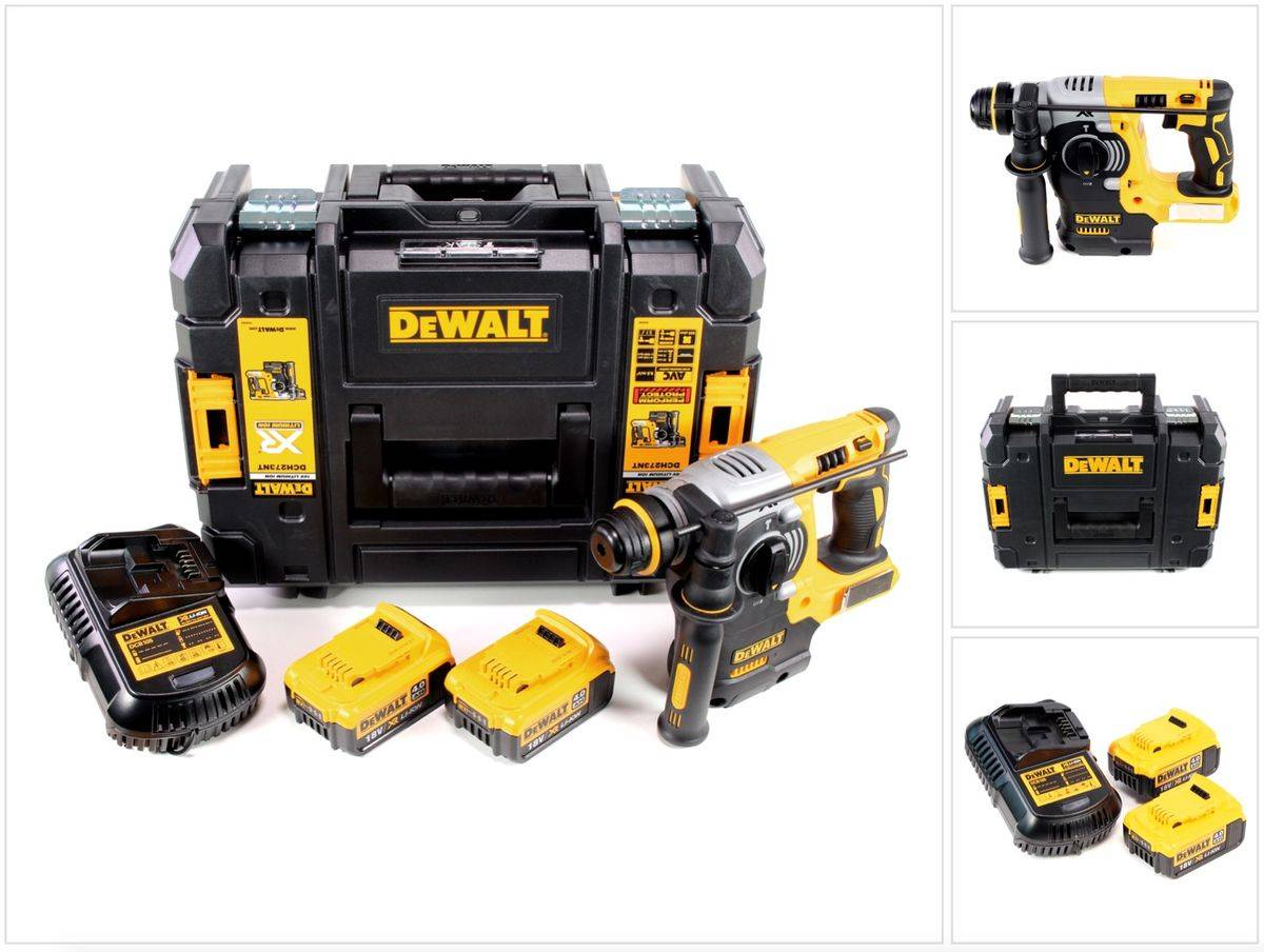 DeWalt DCH 273 M2 Akku Kombihammer 18V 2,1J SDS-Plus Brushless + 2x Akku 4,0Ah + Ladegerät + TSTAK