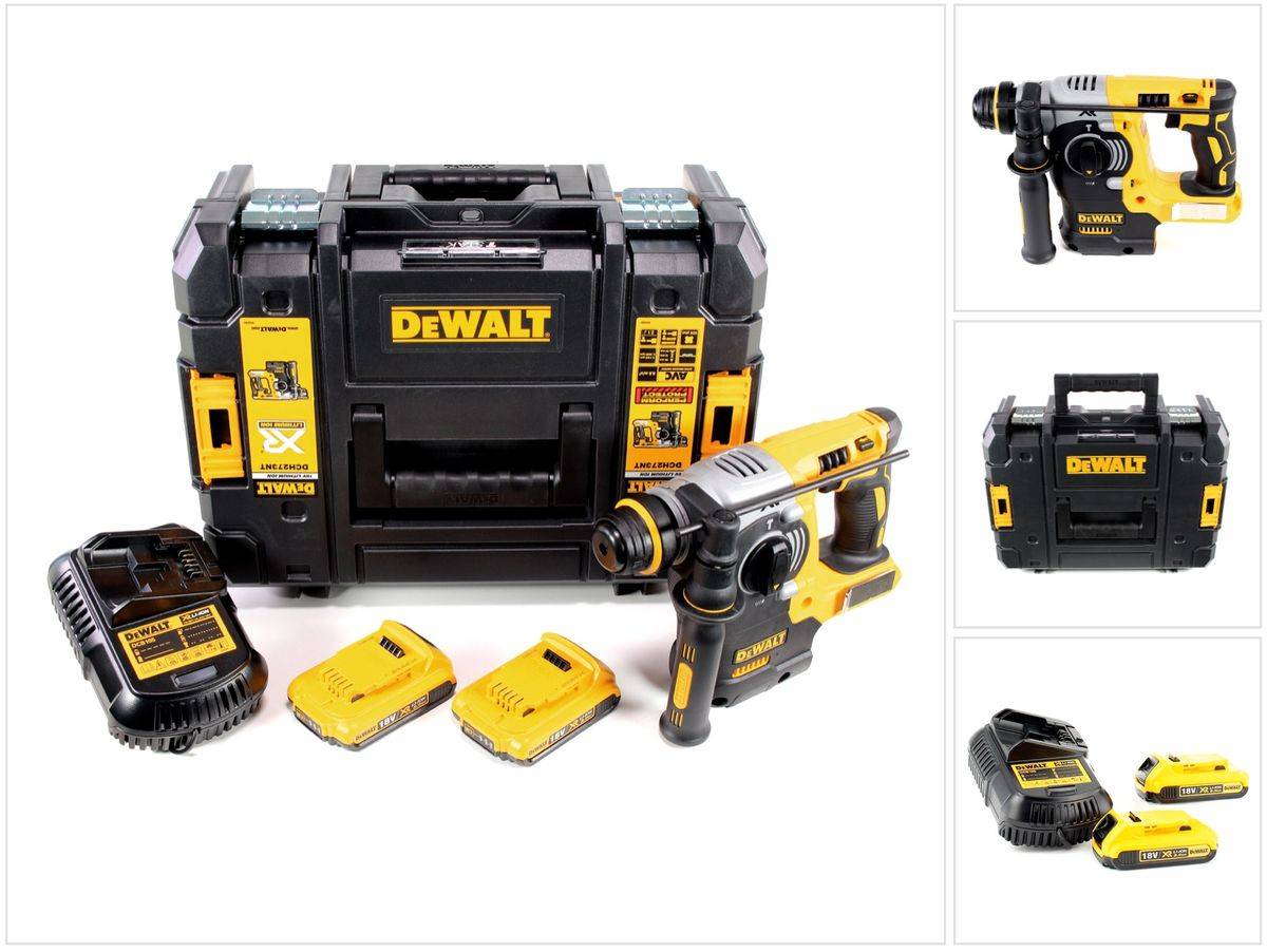 DeWalt DCH 273 D2 Akku Kombihammer 18V 2,1J SDS-Plus Brushless + 2x Akku 2,0Ah + Ladegerät + TSTAK