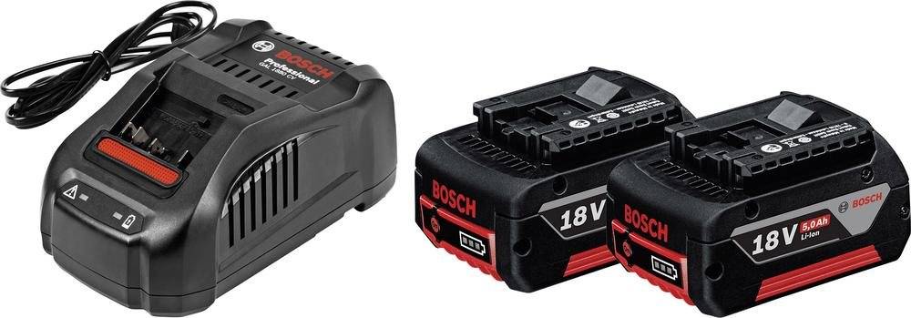 Bosch 2 x GBA 18V 5.0Ah + charger GAL 1880 CV Professional