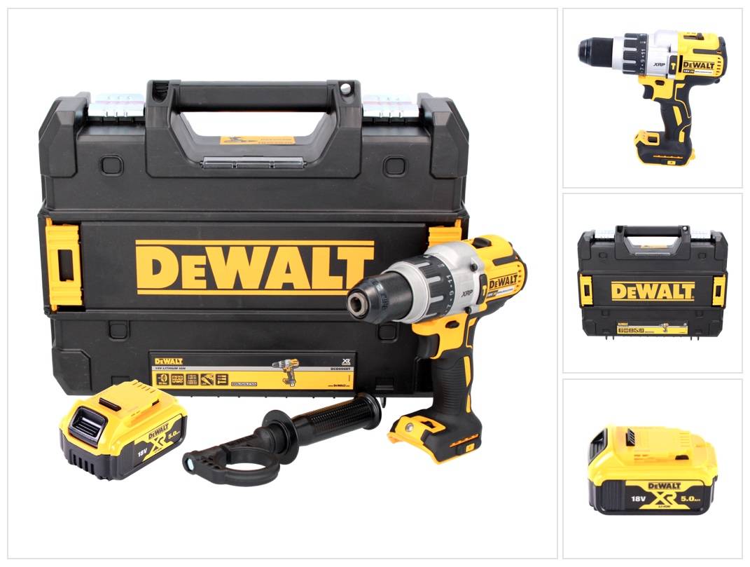 DeWalt DCD 996 NT Akku Schlagbohrschrauber 18 V 95 Nm Brushless + 1x Akku 5,0 Ah + TSTAK - ohne Ladegerät