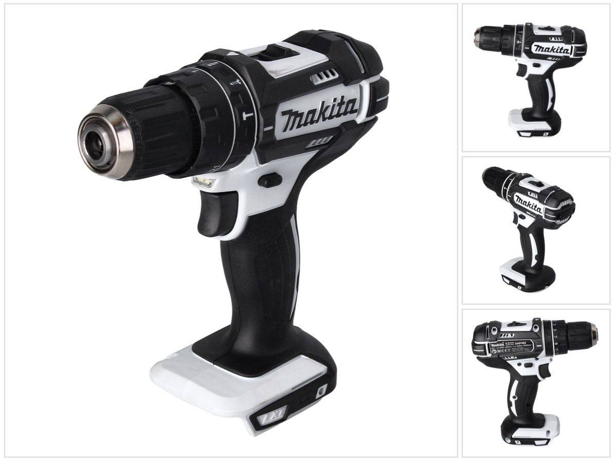 Makita DHP 482 ZW Akku Schlagbohrschrauber 18 V 62 Nm Weiß Solo - ohne Akku, ohne Ladegerät
