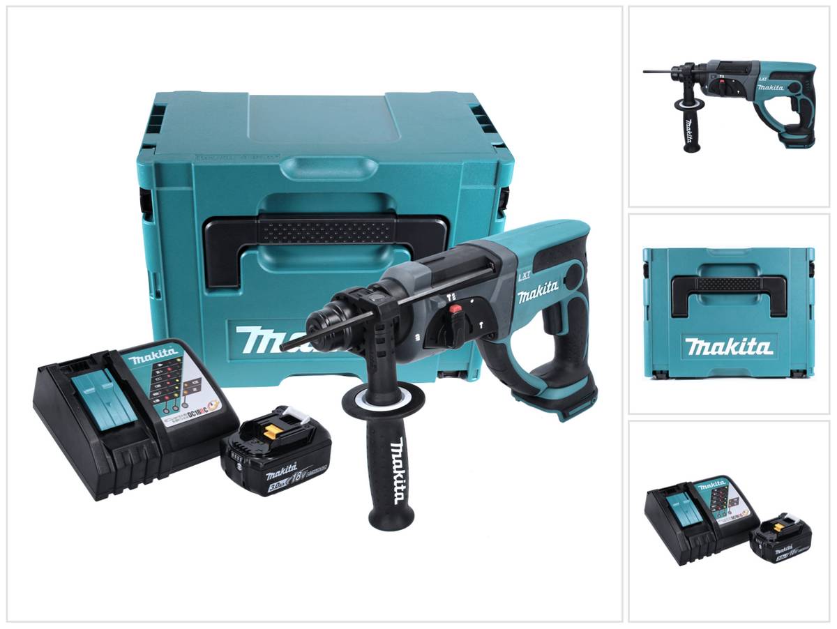 Makita DHR 202 RF1J Akku Kombihammer 18 V 2,0 J SDS Plus + 1x Akku 3,0 Ah + Ladegerät + Makpac