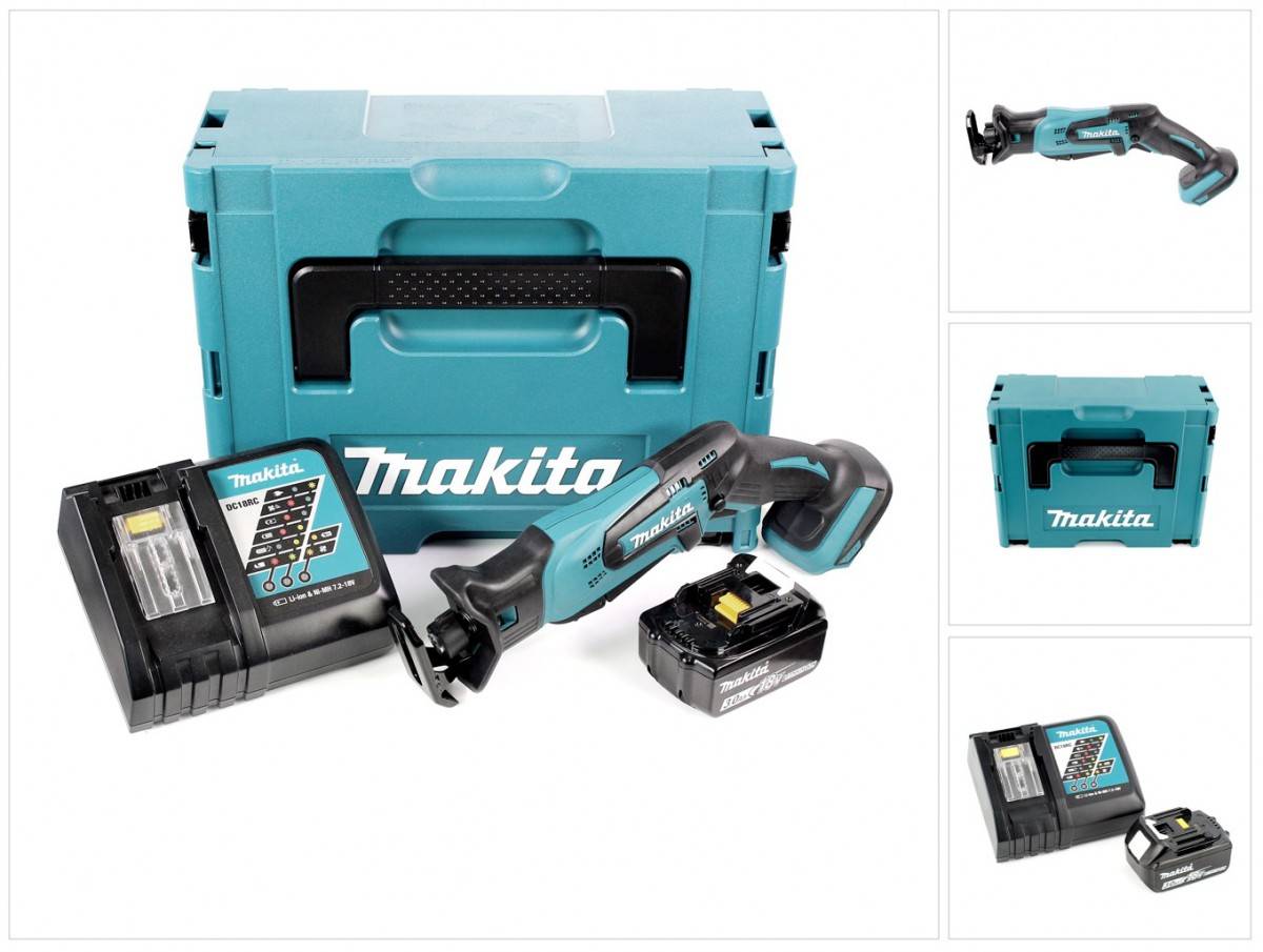 Makita DJR 183 RF1J Akku Reciprosäge 18V + 1x Akku 3,0Ah + Ladegerät + Makpac