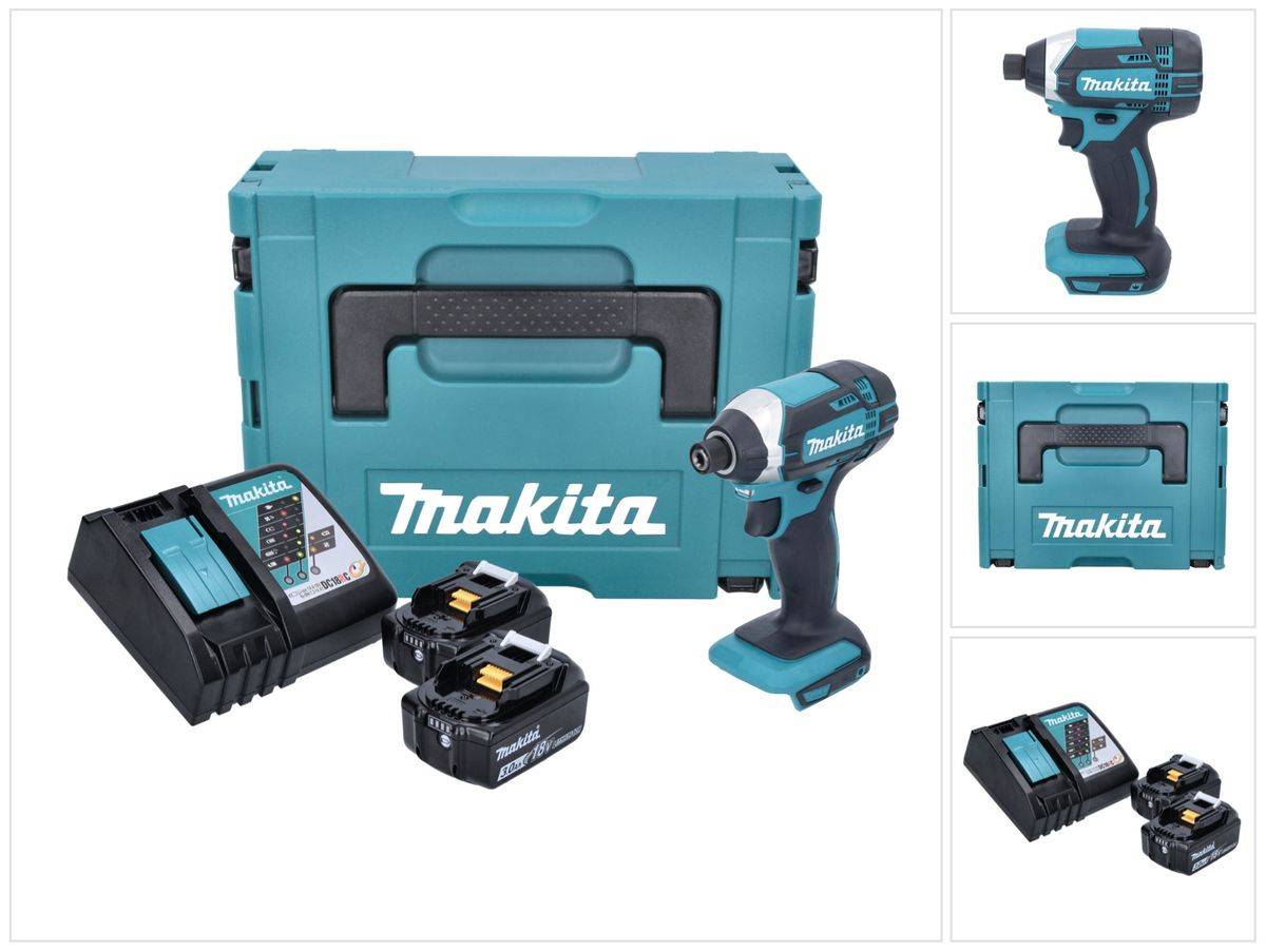 Makita DTD 152 RFJ Akku Schlagschrauber 1/4" 18V 165Nm + 2x Akkus 3,0Ah + Ladegerät im Makpac