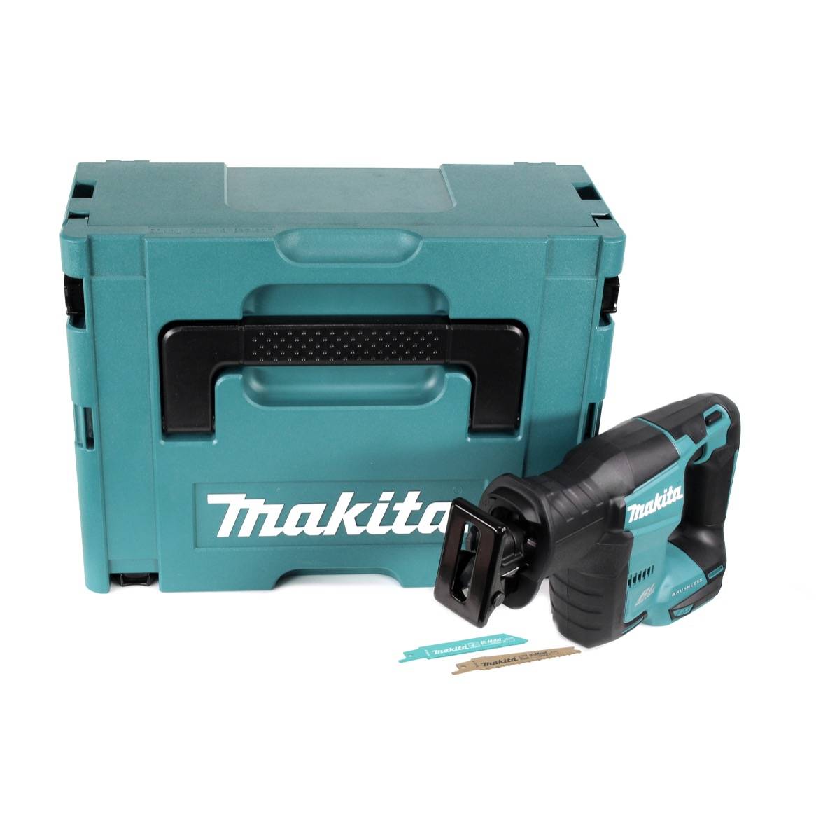 Makita DJR 188 ZJ Akku Reciprosäge 18 V Brushless Säbelsäge Solo im Makpac - ohne Akku, ohne Ladegerät