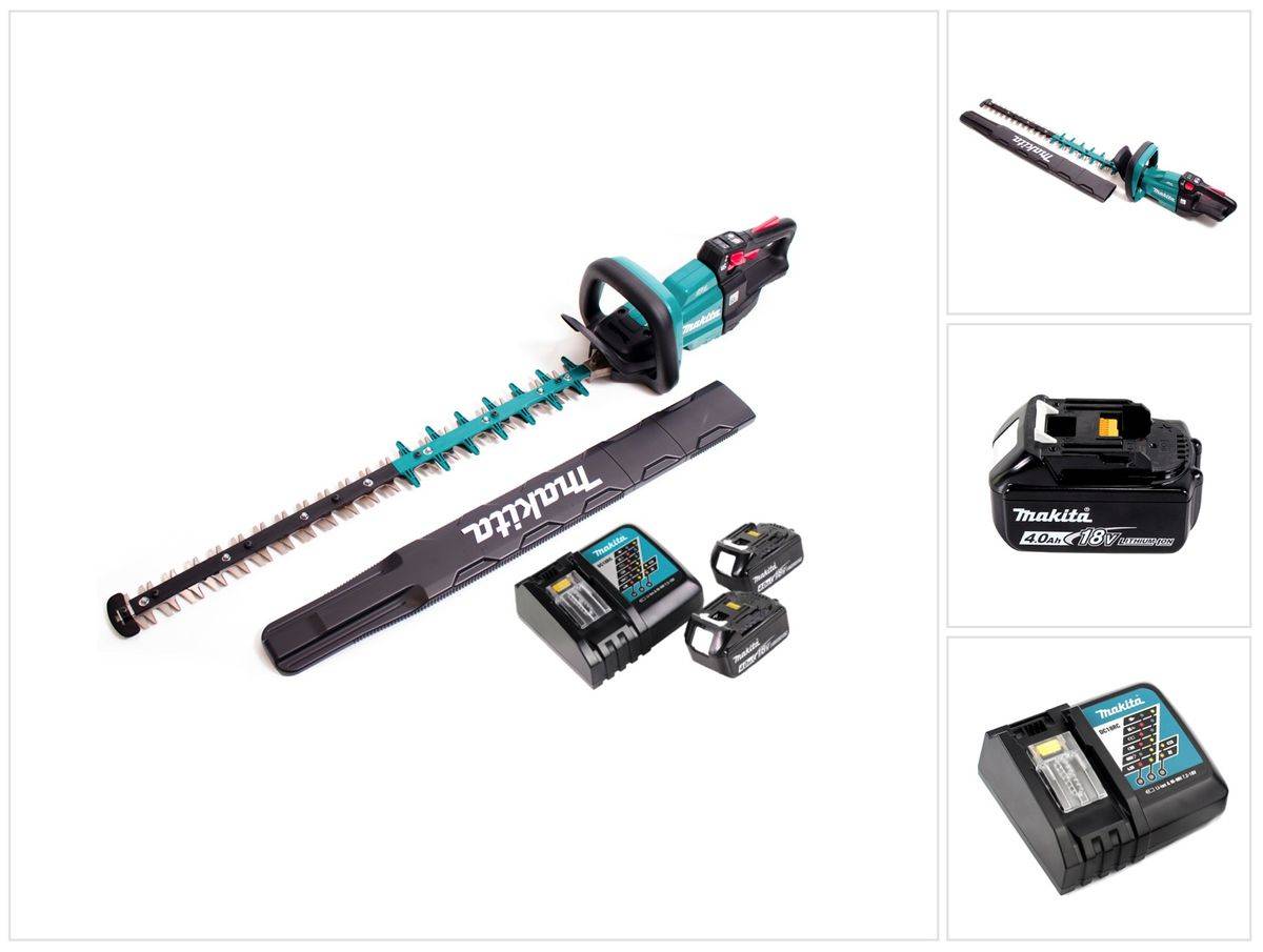 Makita DUH 751 RM Akku Heckenschere 18V 75 cm Brushless + 2x Akku 4,0Ah + Ladegerät