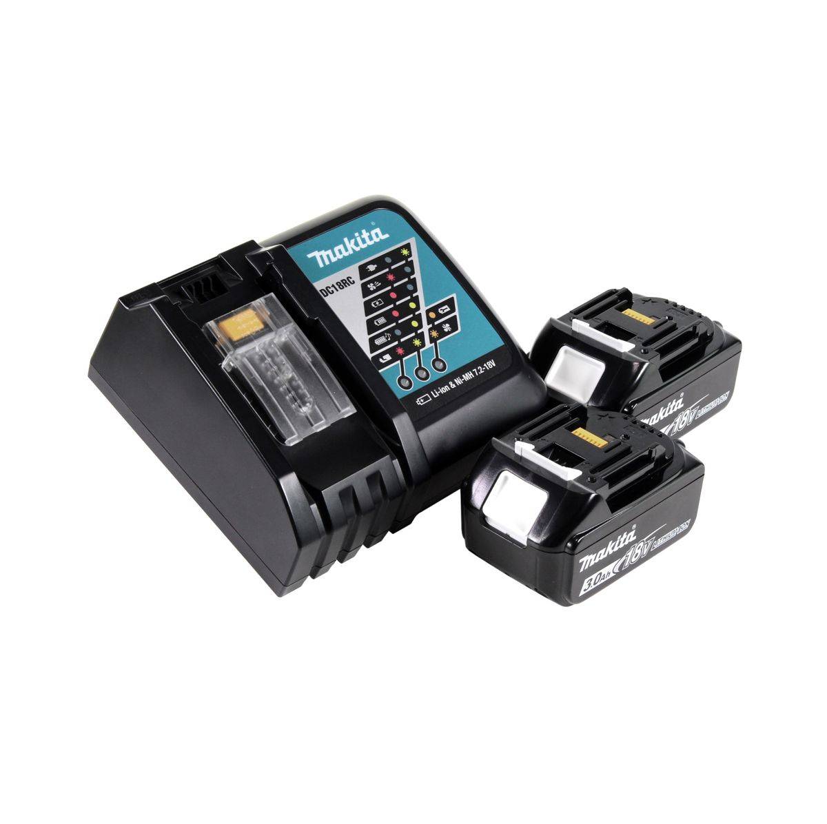 Makita DRS 780 RF Akku Handkreissäge 36V ( 2x18V ) 185 mm Brushless + 2x Akku 3,0Ah + Ladegerät