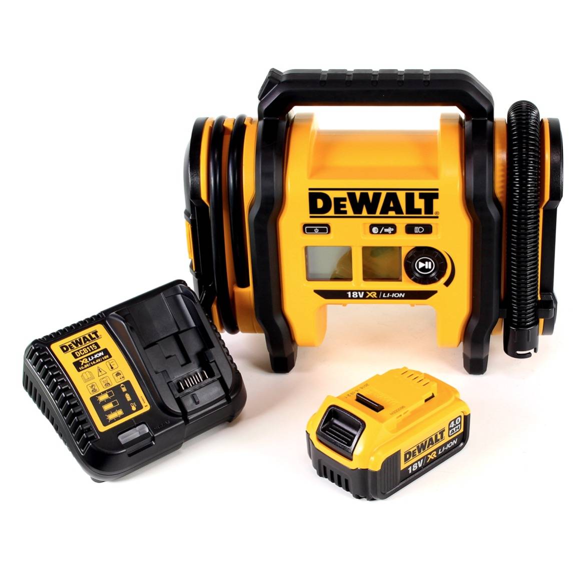 DeWalt DCC 018 N Akku Luftkompressor 18V 11bar KFZ + 1x Akku 4,0Ah + Ladegerät
