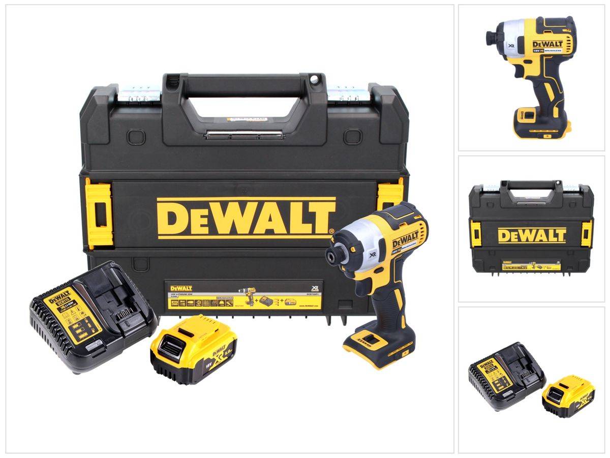 DeWalt DCF 887 P1 Akku Schlagschrauber 18 V 205 Nm Brushless + 1x Akku 5,0 Ah + Ladegerät + TSTAK