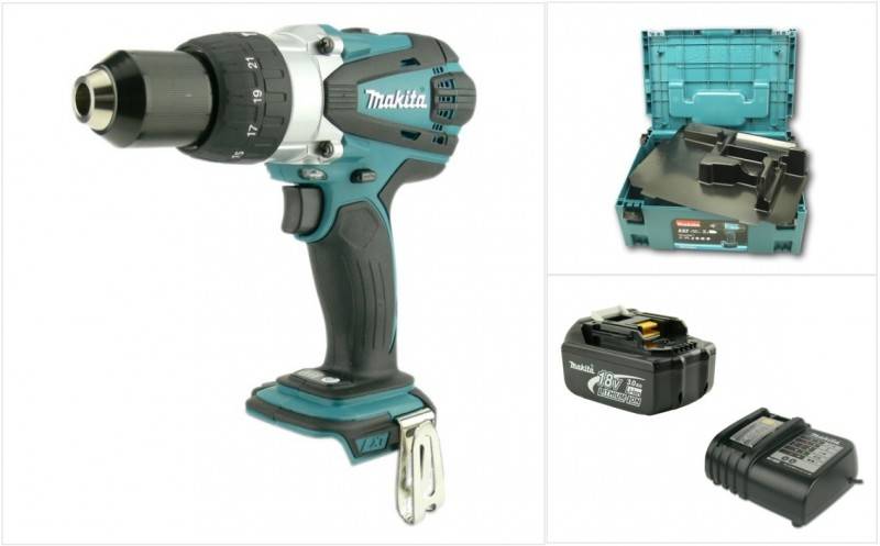 Makita BHP 458 RHJ 18 V Li-Ion Akku Schlagbohrschrauber SET inkl. MAKPAC
