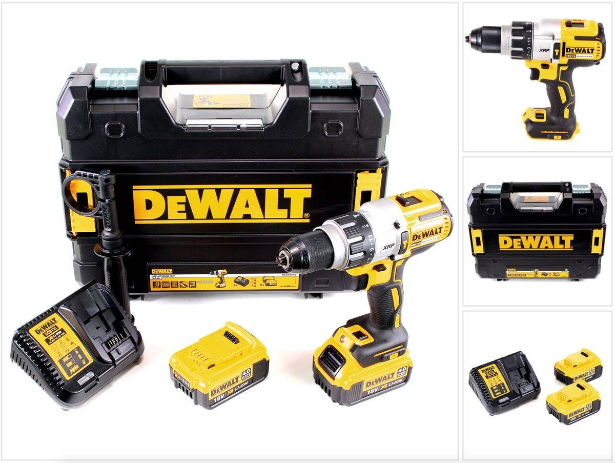 DeWalt DCD 996 M2 Akku Schlagbohrschrauber 18 V 95 Nm Brushless + 2x Akku 4,0 Ah + Ladegerät + TSTAK