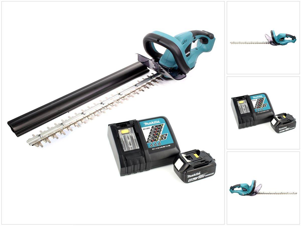 Makita DUH 523 Akku Heckenschere 18V 52cm mit 1x 5,0Ah Akku und Ladegerät