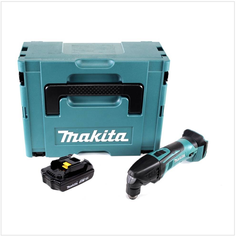 Makita DTM 50 Y1J 18V Li-Ion Akku Multifunktionswerkzeug im Makpac + 1x BL 1815 1,5 Ah Akku