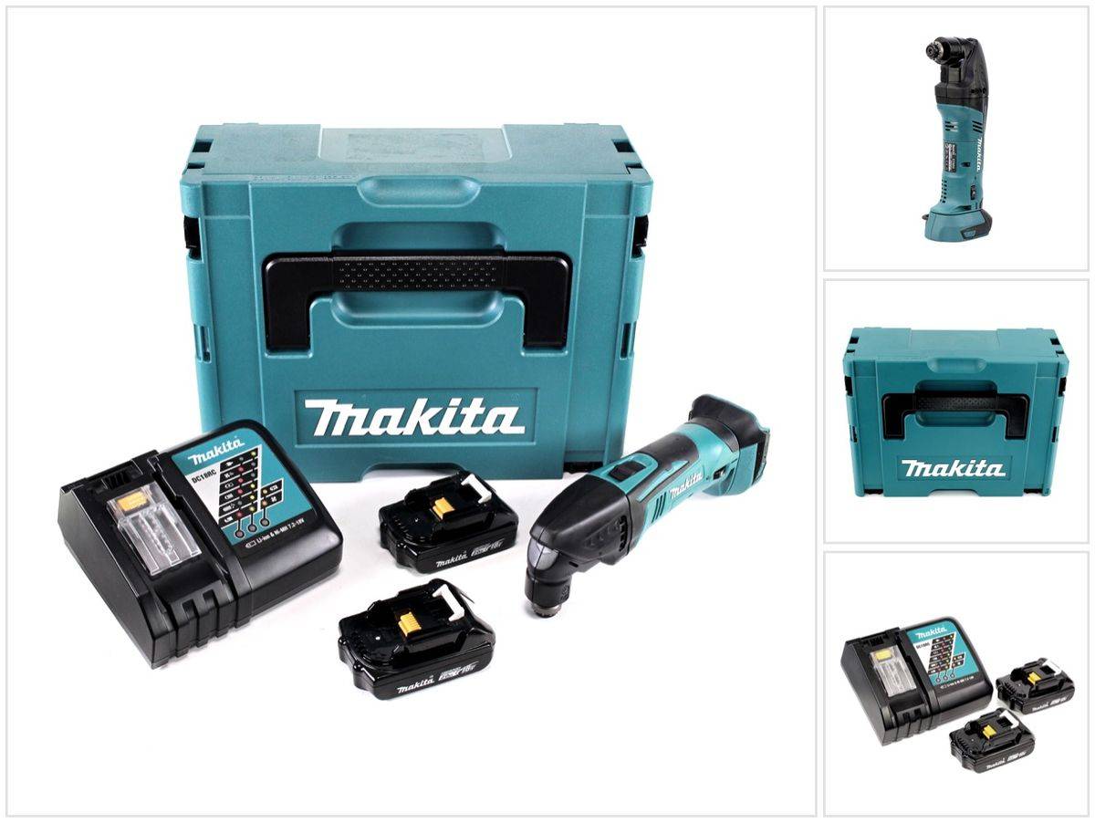Makita DTM 50 RAJ Akku Multitool Oszillierer 18 V + 2x Akku 2,0 Ah + Ladegerät + Makpac