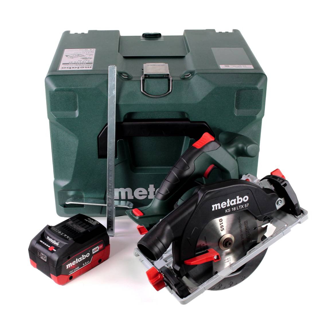Metabo KS 18 LTX 57 Akku Handkreissäge 18 V 165 mm + 1x Akku 5,5 Ah + metaBOX - ohne Ladegerät