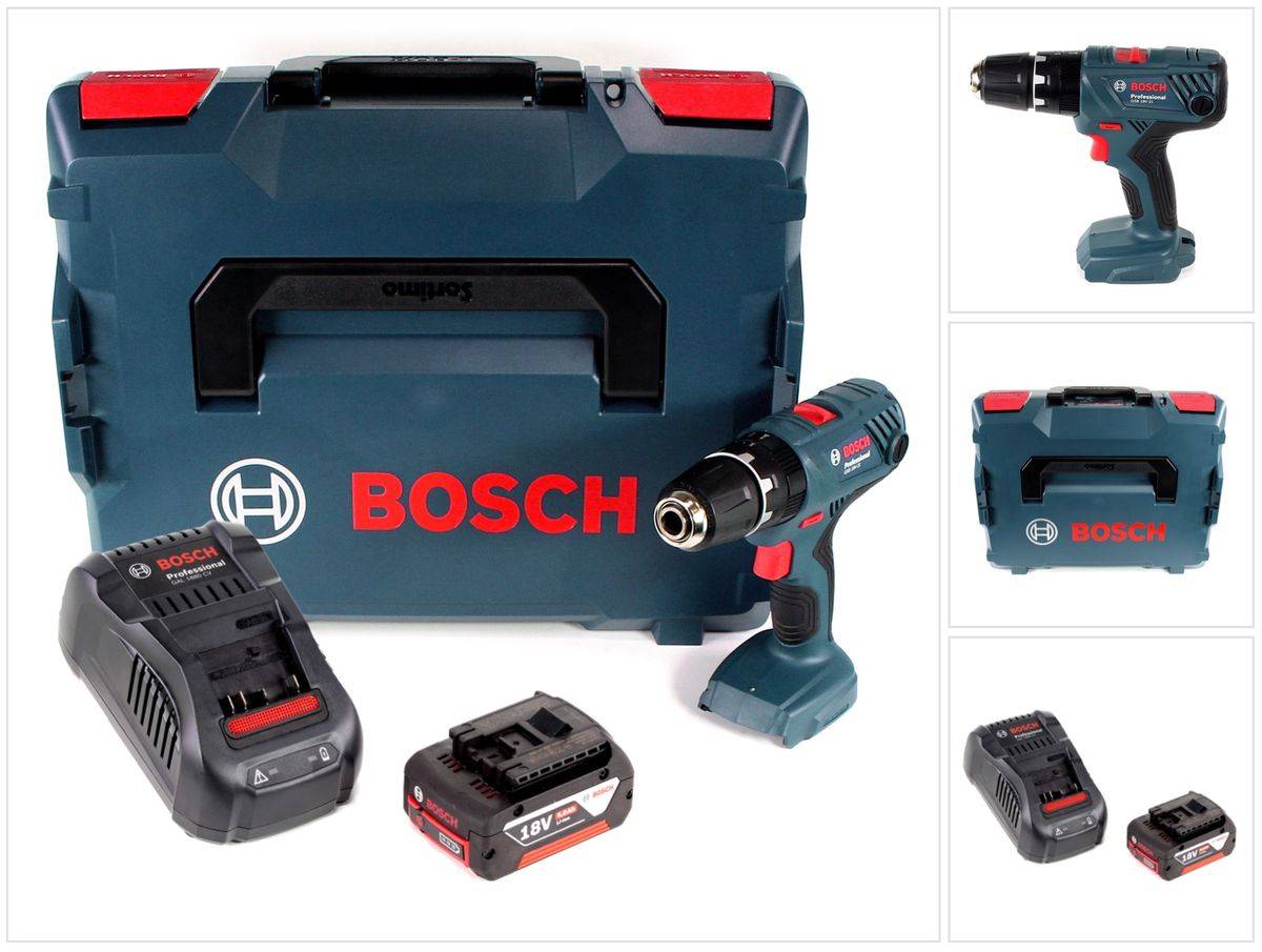 Bosch Professional GSB 18V-21 Akku Schlagbohrschrauber 18V 55Nm + 1x Akku 5,0Ah + Ladegerät + L-Boxx