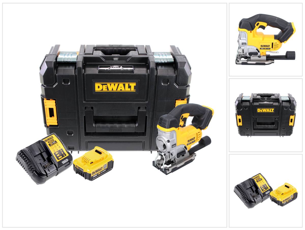 DeWalt DCS 331 M1 Akku Stichsäge 18 V + 1x Akku 4,0 Ah + Ladegerät + TSTAK