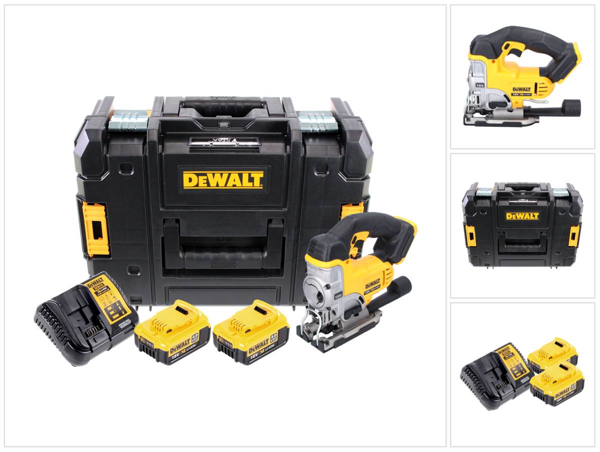 DeWalt DCS 331 M2 Akku Stichsäge 18 V + 2x Akku 4,0 Ah + Ladegerät + TSTAK