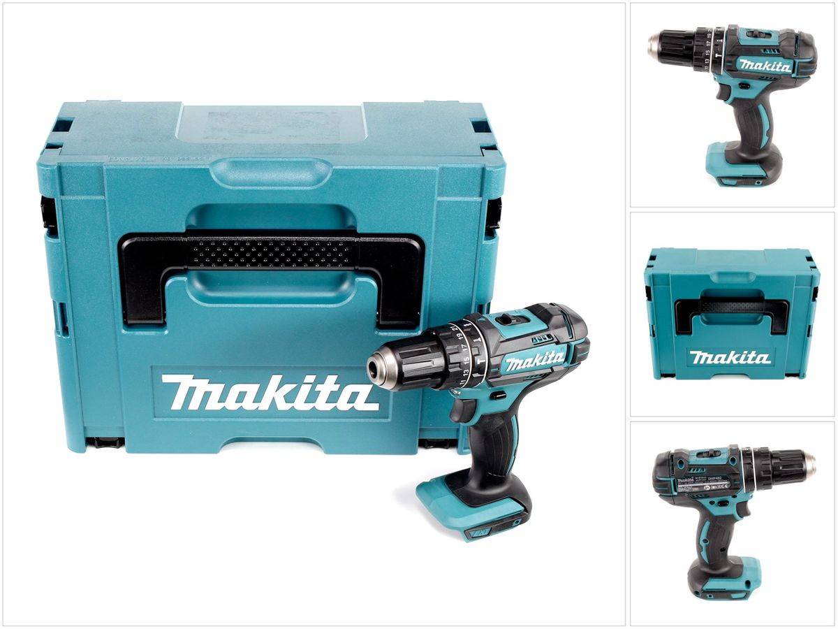 Makita DHP 482 ZJ Akku Schlagbohrschrauber 18V 62Nm im Makpac ohne Akku / Ladegerät