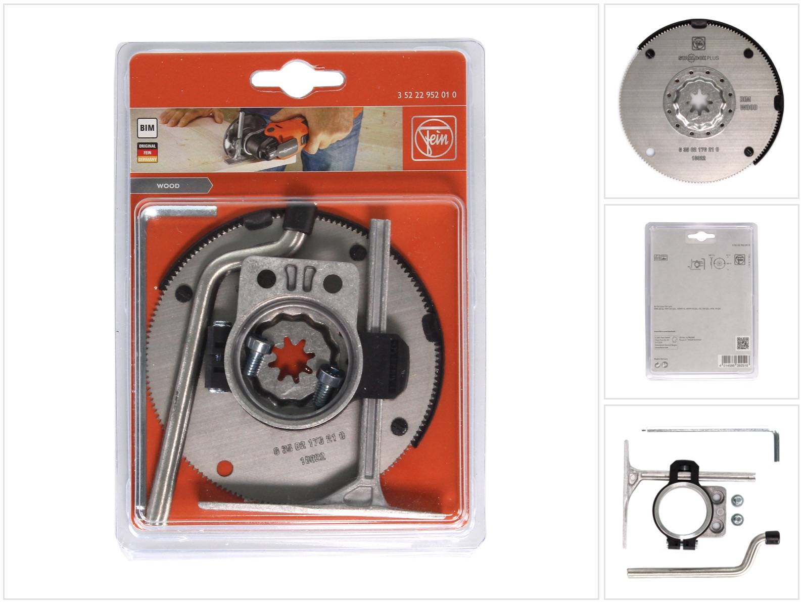 FEIN HSS-Sägeblatt Set mit Tiefenanschlag Starlock Plus Aufnahme Ø 100 mm ( 35222952010 ) BIM-Metall