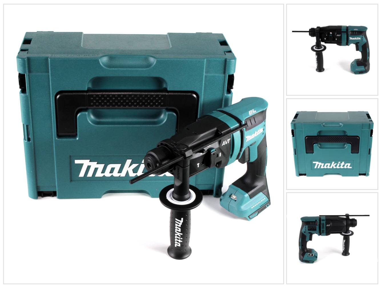 Makita DHR 182 ZJ Akku Bohrhammer 18V 1,7J SDS plus Brushless + Makpac - ohne Akku, ohne Ladegerät