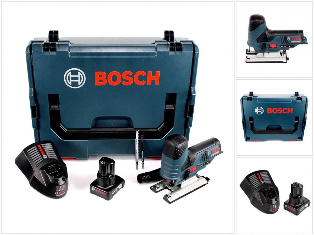 Bosch GST 12V-70 Professional Akku Stichsäge 12 V + 1x Akku 6,0 Ah + Ladegerät + L-Boxx