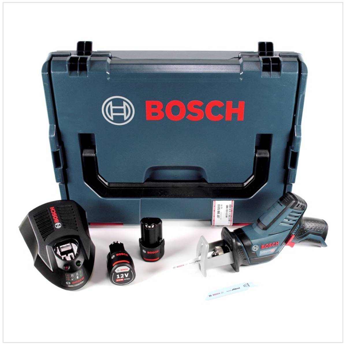 Bosch GSA 12V-14 Professional Akku Säbelsäge 12 V + 2x Akku 3,0 Ah + Ladegerät + L-Boxx