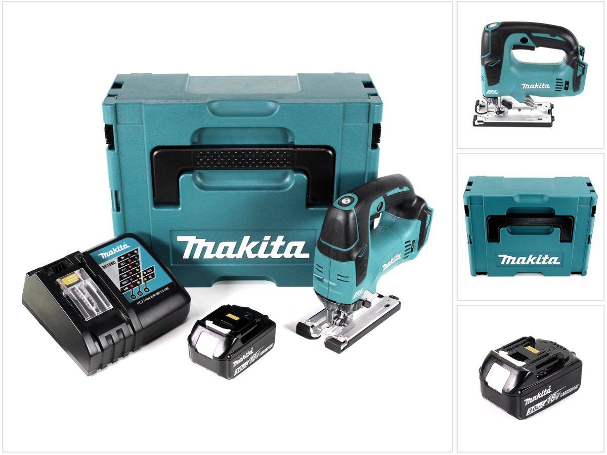 Makita DJV 182 RF1J Akku Pendelhubstichsäge 18V Brushless + 1x Akku 3,0Ah + Ladegerät + Makpac