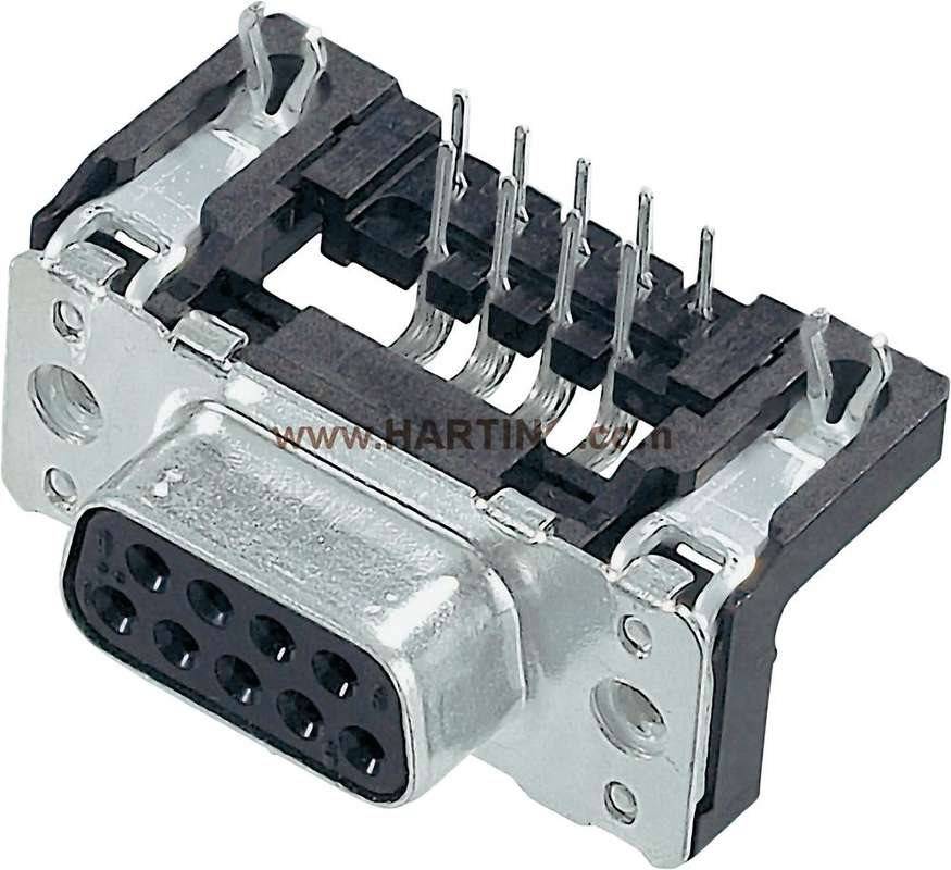Harting CONN D-SUB RCPT 9POS R/A SOLDER - 9661526612 - 1 Stück