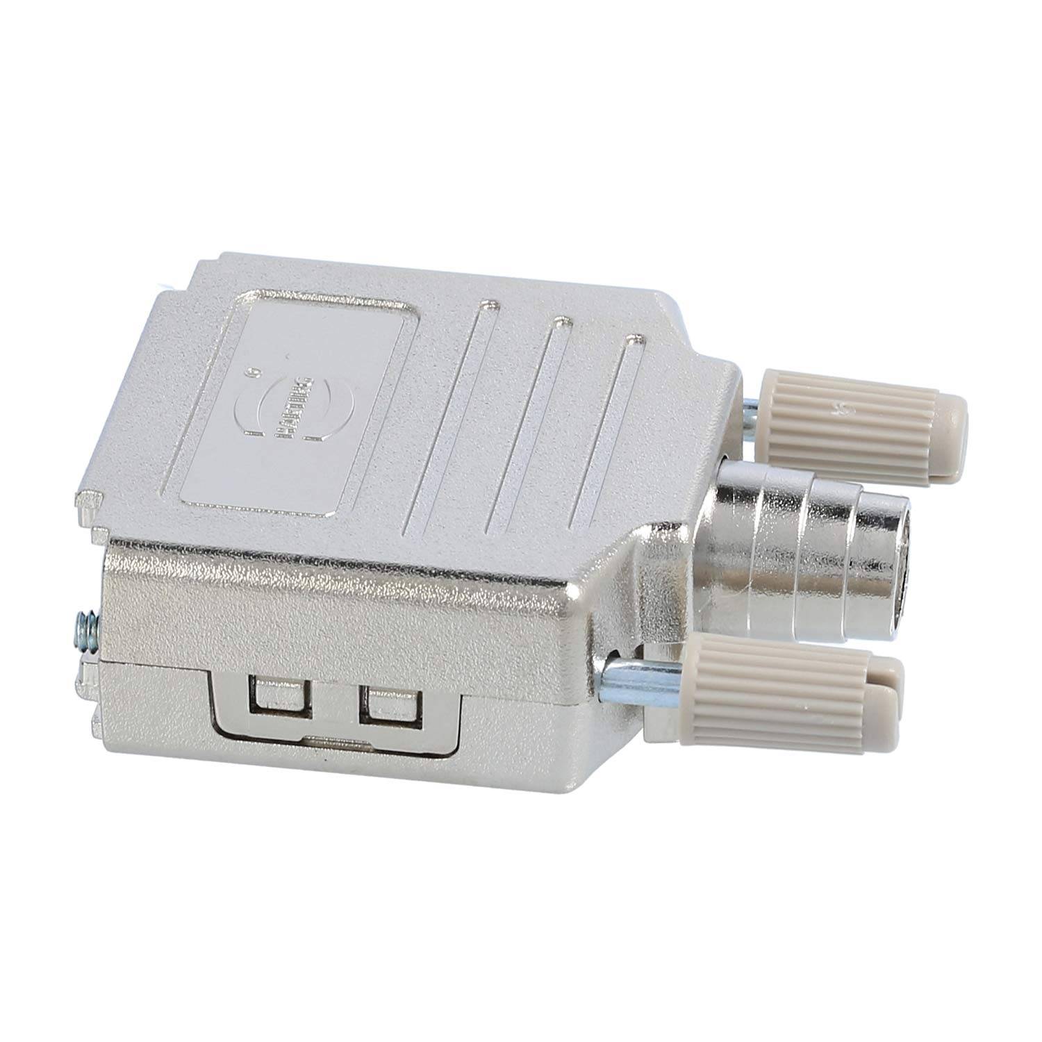 09670150425 HARTING D-Sub Kunststoffgehäuse metallisiert passend für D-Sub Einsatz 15-polig, 26-polig (HD) gerade,