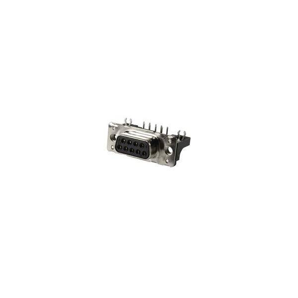 DB9-Serienport-Stecker auf weißem Hintergrund.