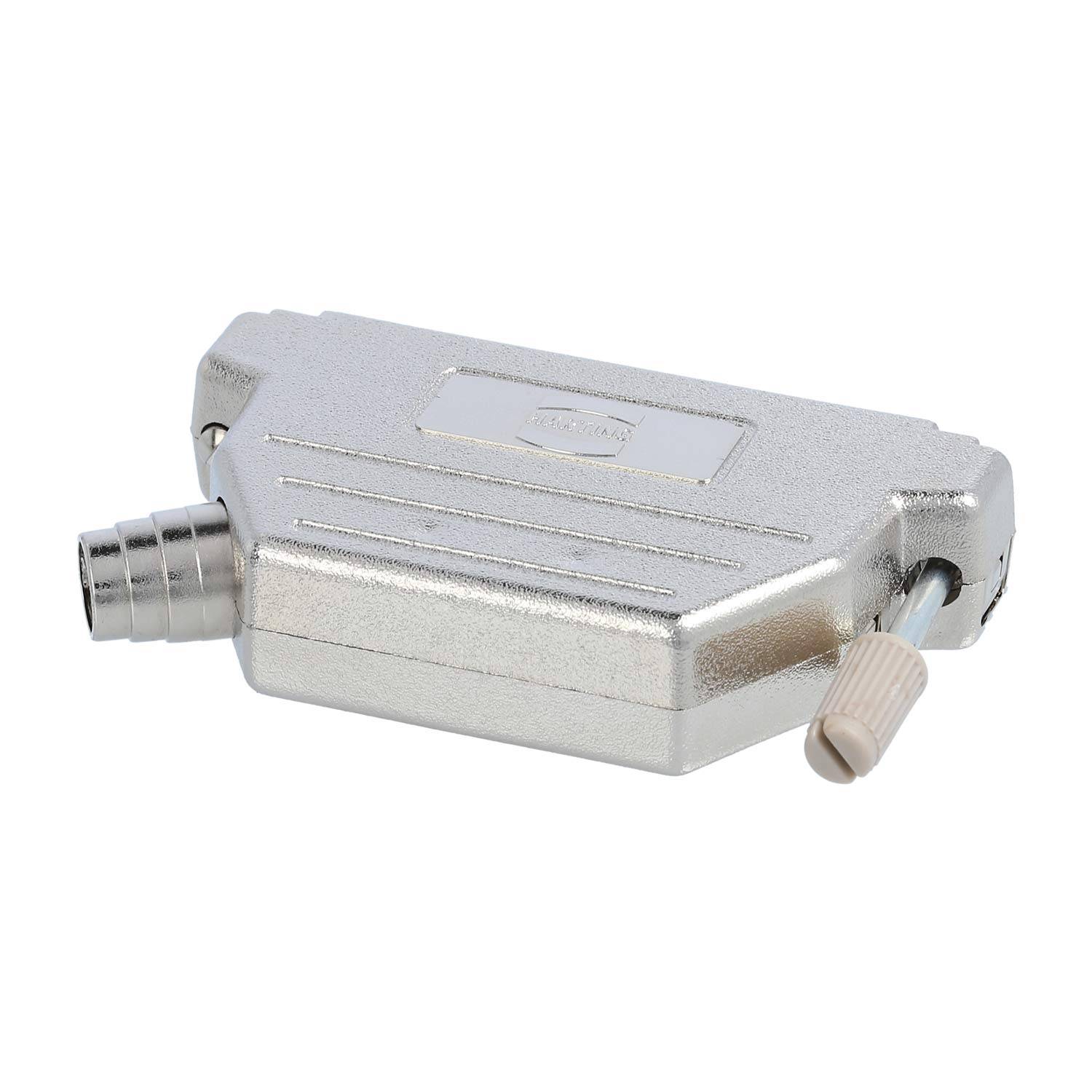 09670370435 HARTING D-Sub Kunststoffgehäuse metallisiert passend für D-Sub Einsatz 37-polig seitlich, Klemmbereich