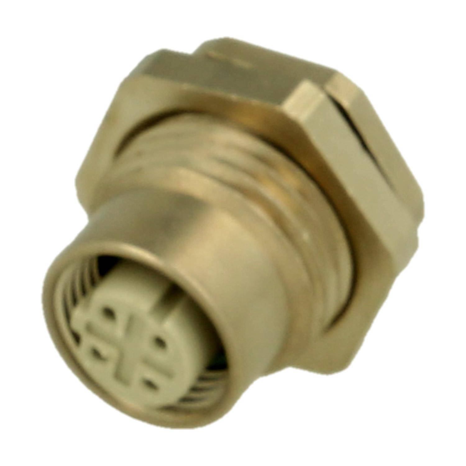 HARTING M12 Wanddurchführung Buchse D-Codiert ( Ethernet ) Lötversion - 1 Stück