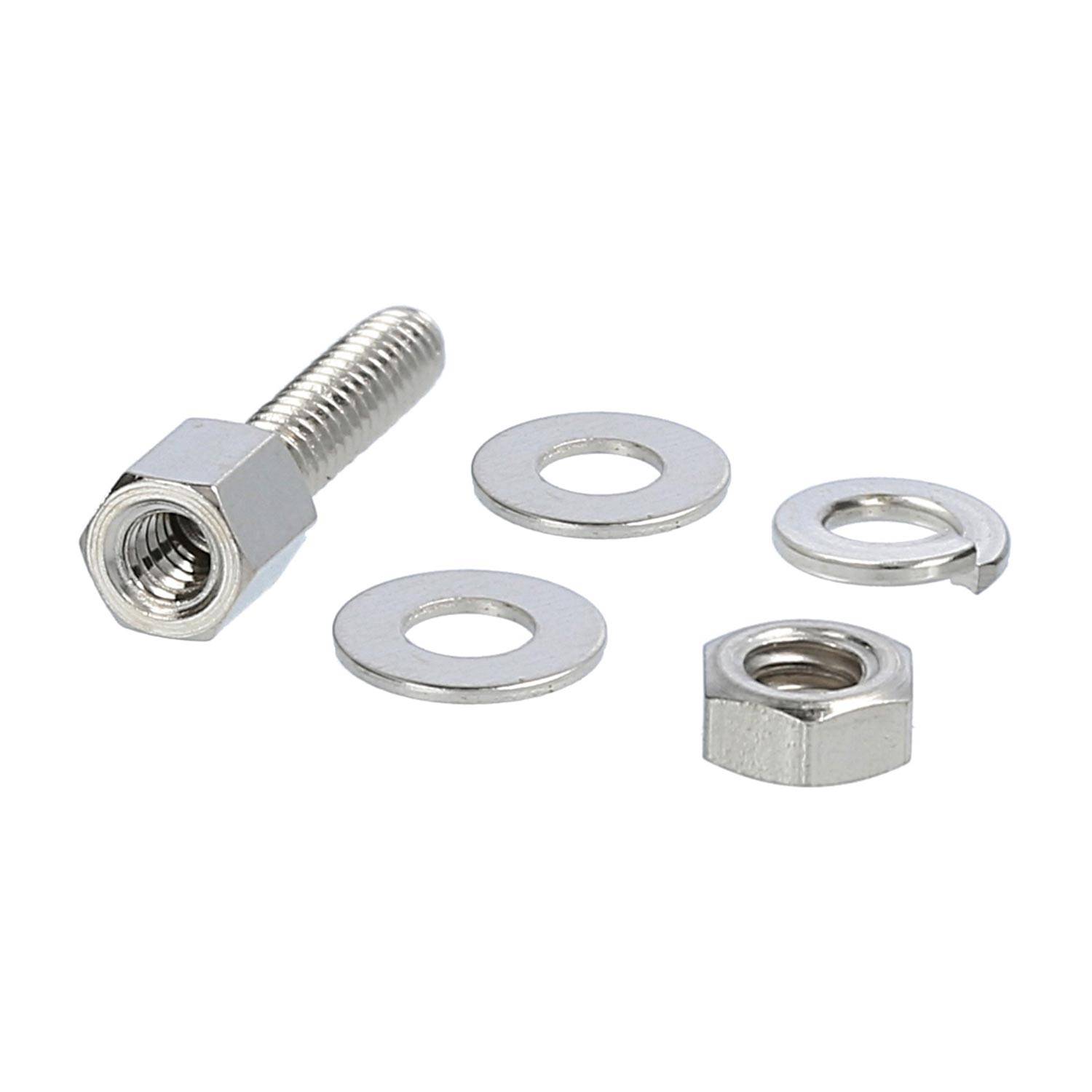 09670009973 HARTING D-Sub Schraubbolzen-Set mit Mutter und Scheiben passend für Baugröße 9-50 Gewindelänge 12,1mm -