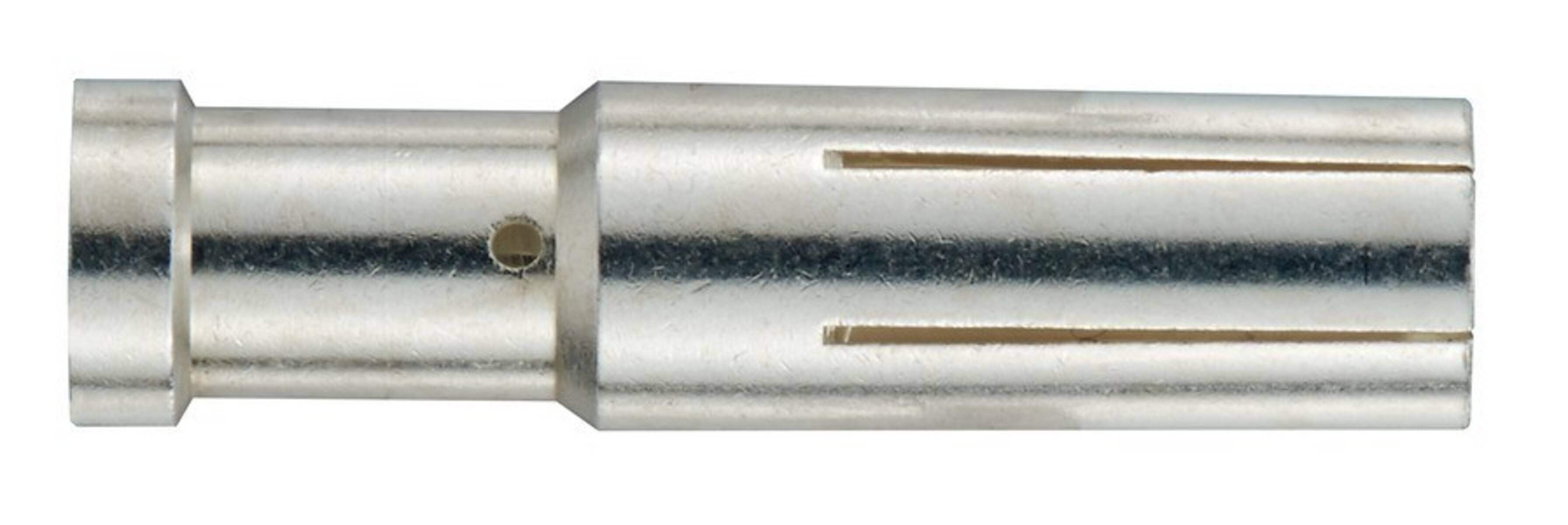 Ein Nahaufnahmebild eines metallischen zylindrischen Objekts mit einer glatten Oberfläche, das kleine Einbuchtungen entlang seines Körpers aufweist.