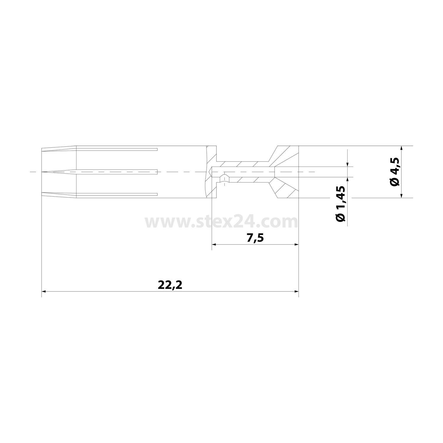 09332006218 HARTING E-HMC Crimpkontakt Kontaktbuchse (F) 1mm² AWG18 gold, 1 Stück Werkstoff Kupferlegierung - 1Stück