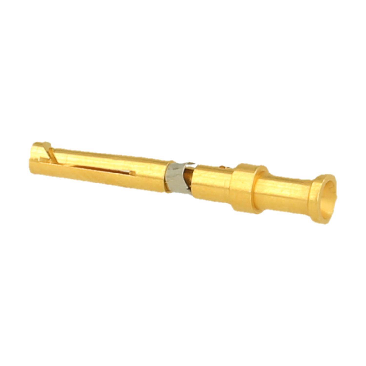 Goldene ausziehbare Trillerpfeife mit glatter Oberfläche und zylindrischem Design, die zur Erzeugung von Tönen variabler Tonhöhe in musikalischen Kontexten verwendet wird.