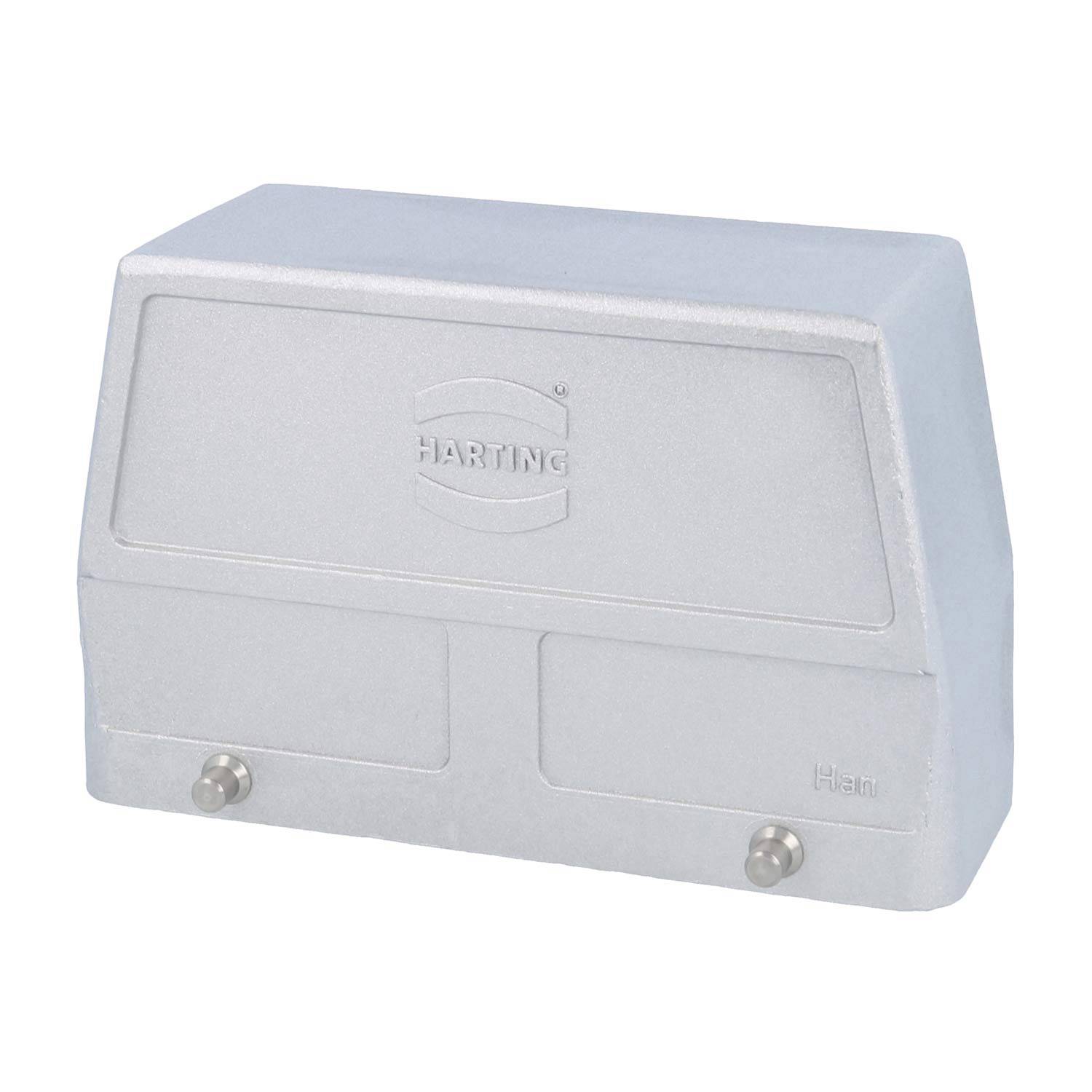 Ein graues Metallgehäuse für Elektroinstallationen mit der Bezeichnung 