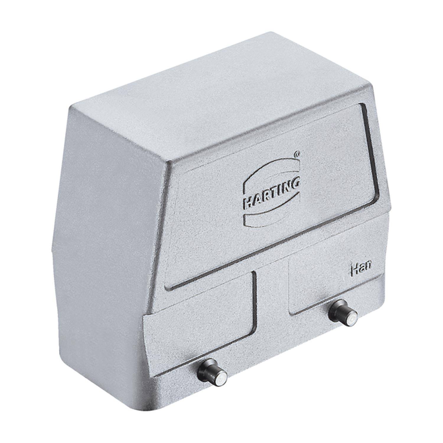 Ein rechteckiger Metallverbindungsgehäuse mit der Aufschrift 