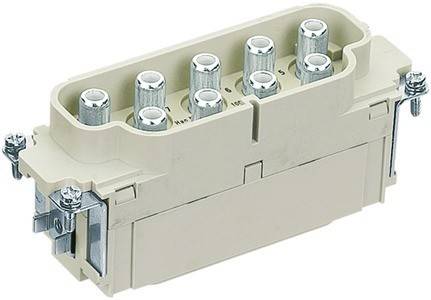 Ein beiger elektrischer Anschlussblock mit mehreren Kabeleingängen, der für sichere elektrische Drahtverbindungen konzipiert ist.