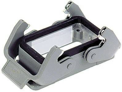 Metallisches elektronisches Anschlussgehäuse mit Klemmvorrichtungen, entwickelt für sichere mechanische und elektrische Verbindungen in industriellen Anwendungen.