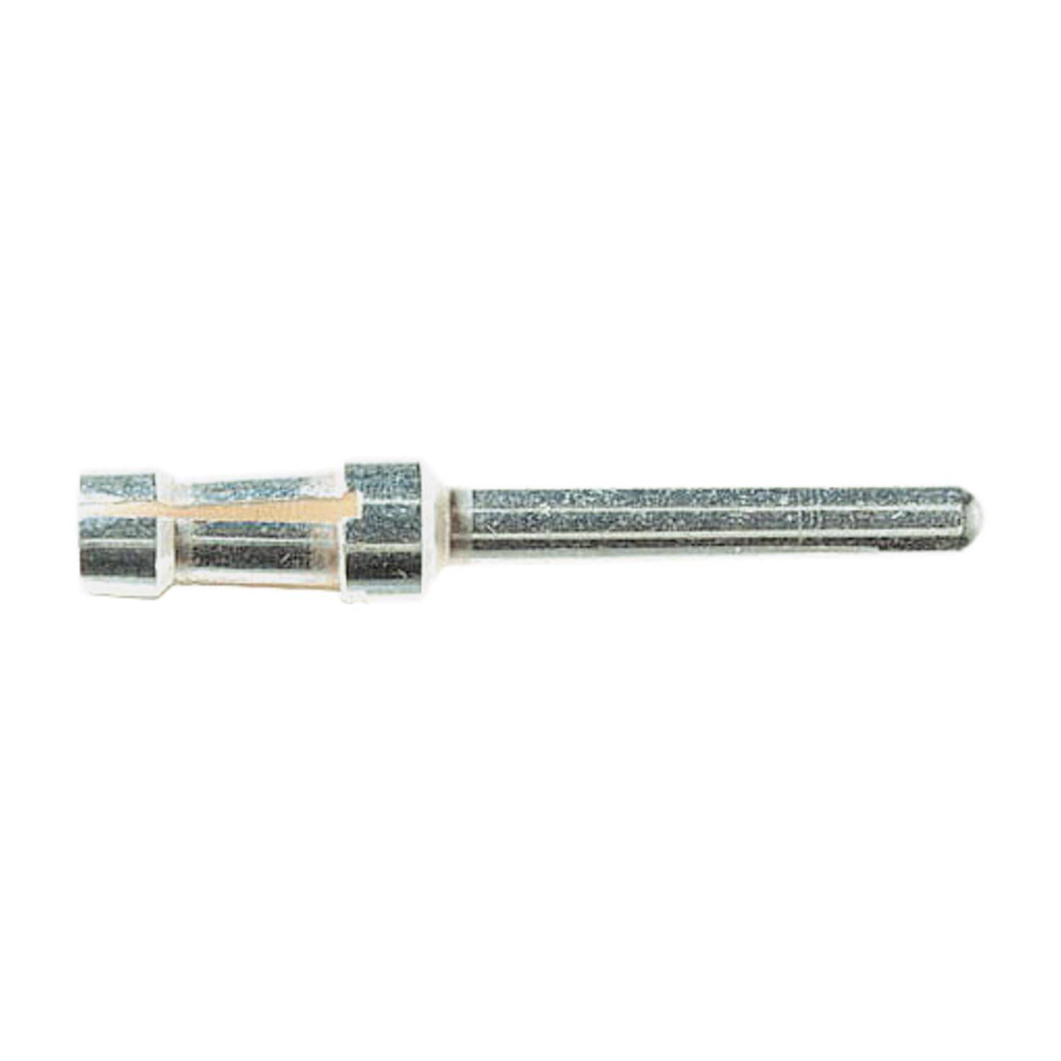 Ein langer, dünner Metallbohrer mit zylindrischem Schaft und sechskantigen Ende, das für die Verwendung mit einer Elektrobohrmaschine ausgelegt ist.