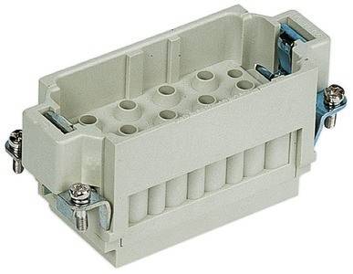 Ein rechteckiger elektrischer Anschlussblock mit mehreren Anschlusspunkten, untergebracht in einem beigen, strapazierfähigen Gehäuse.