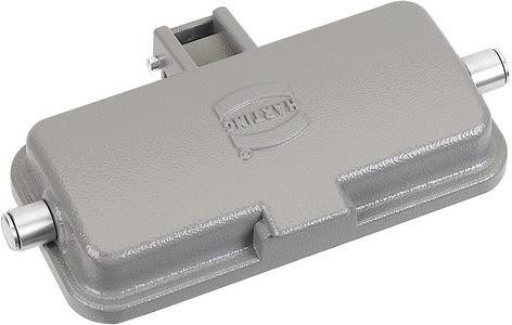 Kwikset'-Metallgehäuse, geschlossen, mit sichtbarem Verriegelungsmechanismus.