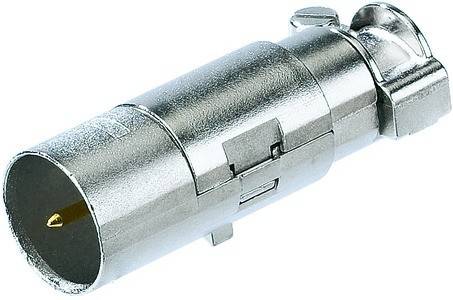 Ein metallisches zylindrisches Objekt mit Verschlüssen, das einem Verbinder oder Kupplungsgerät ähnelt und wahrscheinlich zum sicheren Verbinden von Rohren oder Kabeln verwendet wird.