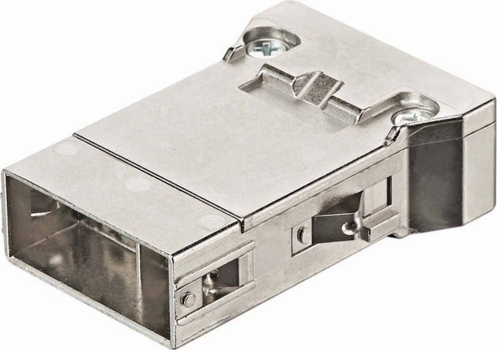 Ein Metallscharniergehäuse mit Silberfinish, ausgestattet mit zwei Scharniergelenken und einer rechteckigen Grundfläche, verwendet zum Verbinden schwerer Platten oder Türen.