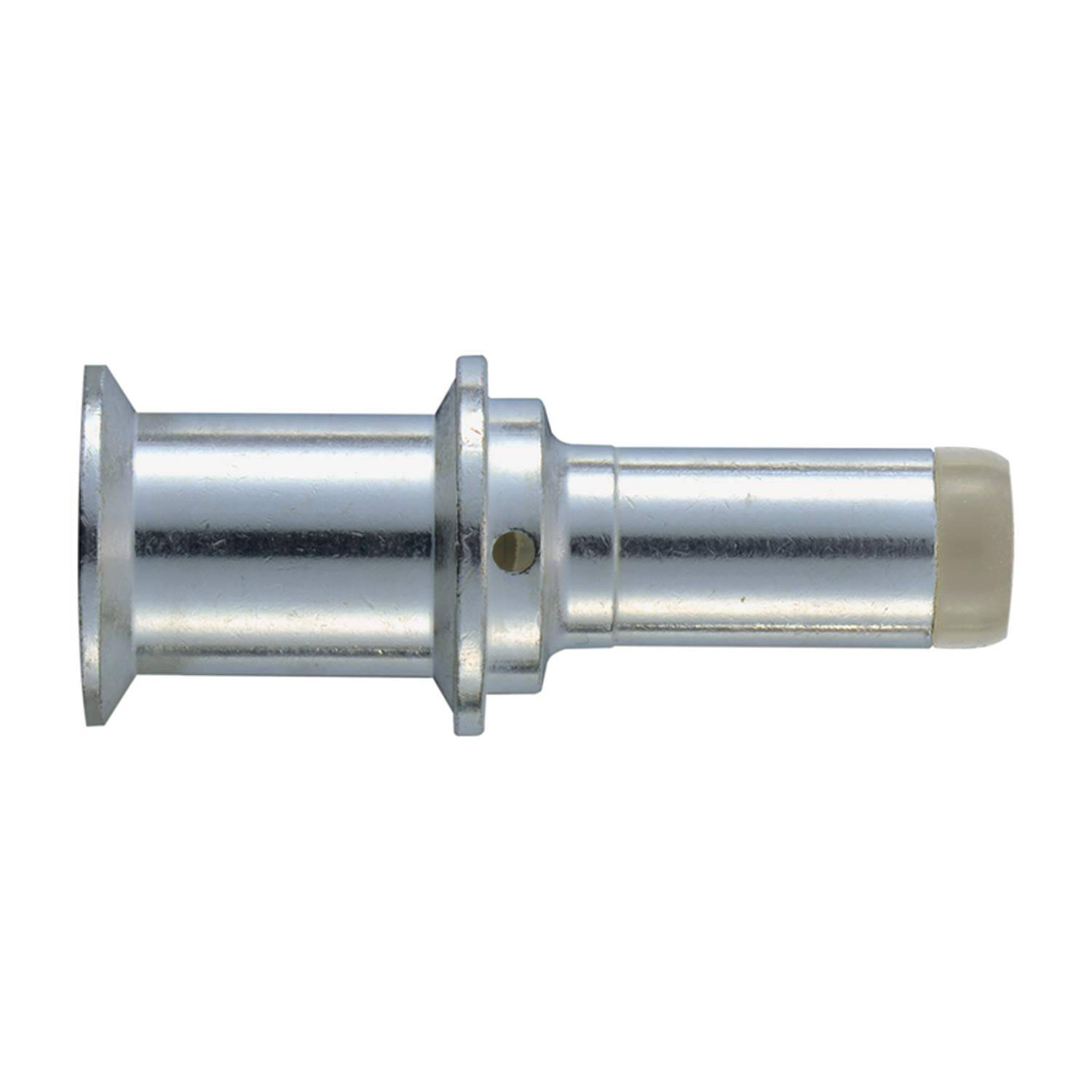 Ein Metallzylinderstift mit einer flachen Basis und abgerundeter Spitze, der für mechanische oder industrielle Zwecke verwendet wird.