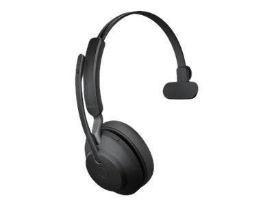 Jabra Evolve2 65 monaural On Ear Headset Bluetooth® Mono Schwarz Lautstärkeregelung, Batterieladeanzeige, Mikrofon-Stummschaltung