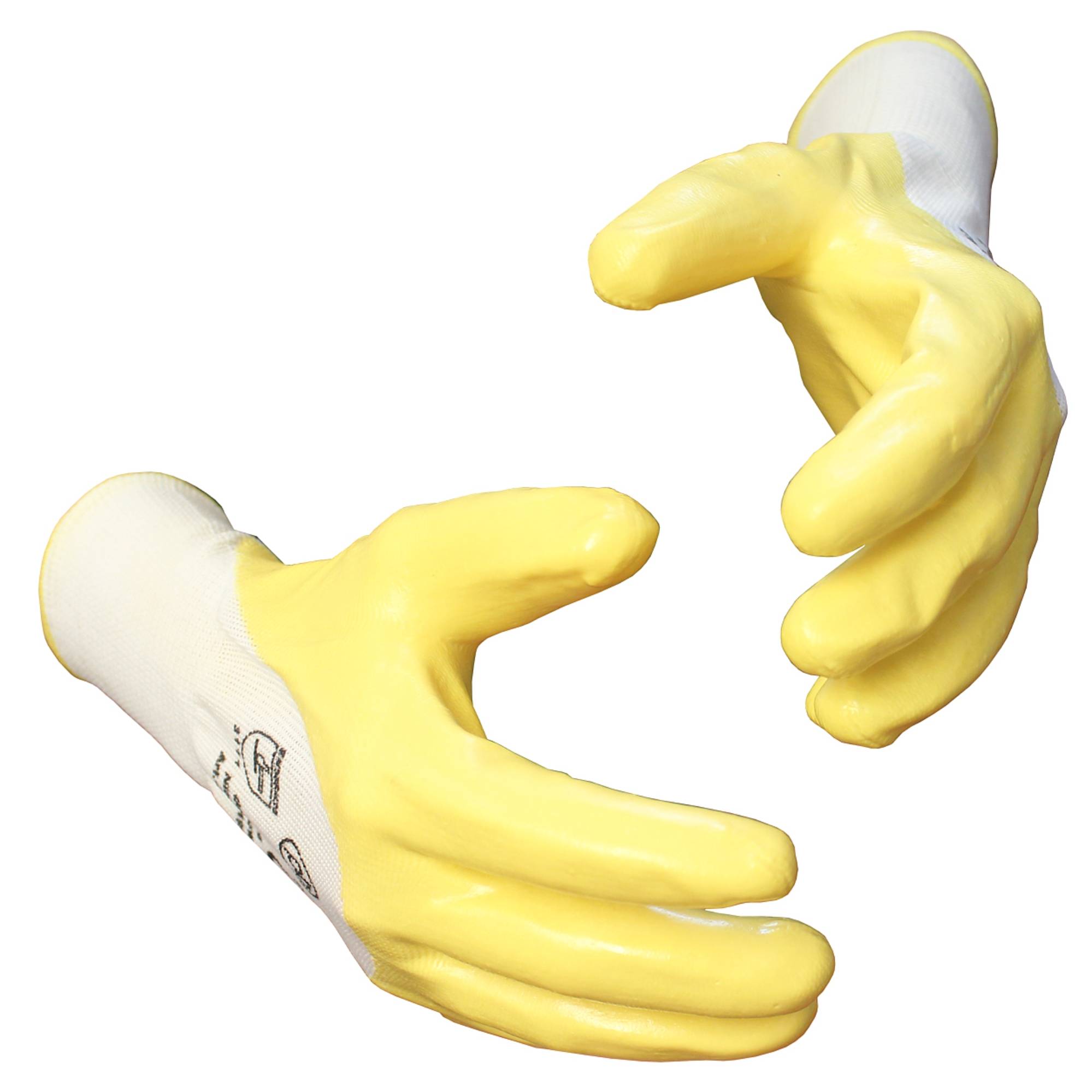 Strickhandschuhe Gr. 9, 'Nitril-Yellow', EN388 Kat.1 / Paar