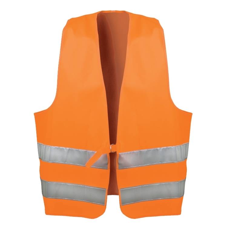 Warnweste 'Mischgewebe', orange, EN471 CE-Cat: II, Doppelringverschluß